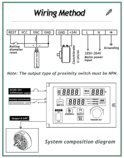 Magnetic Powder Brake 6Nm Tension Controller