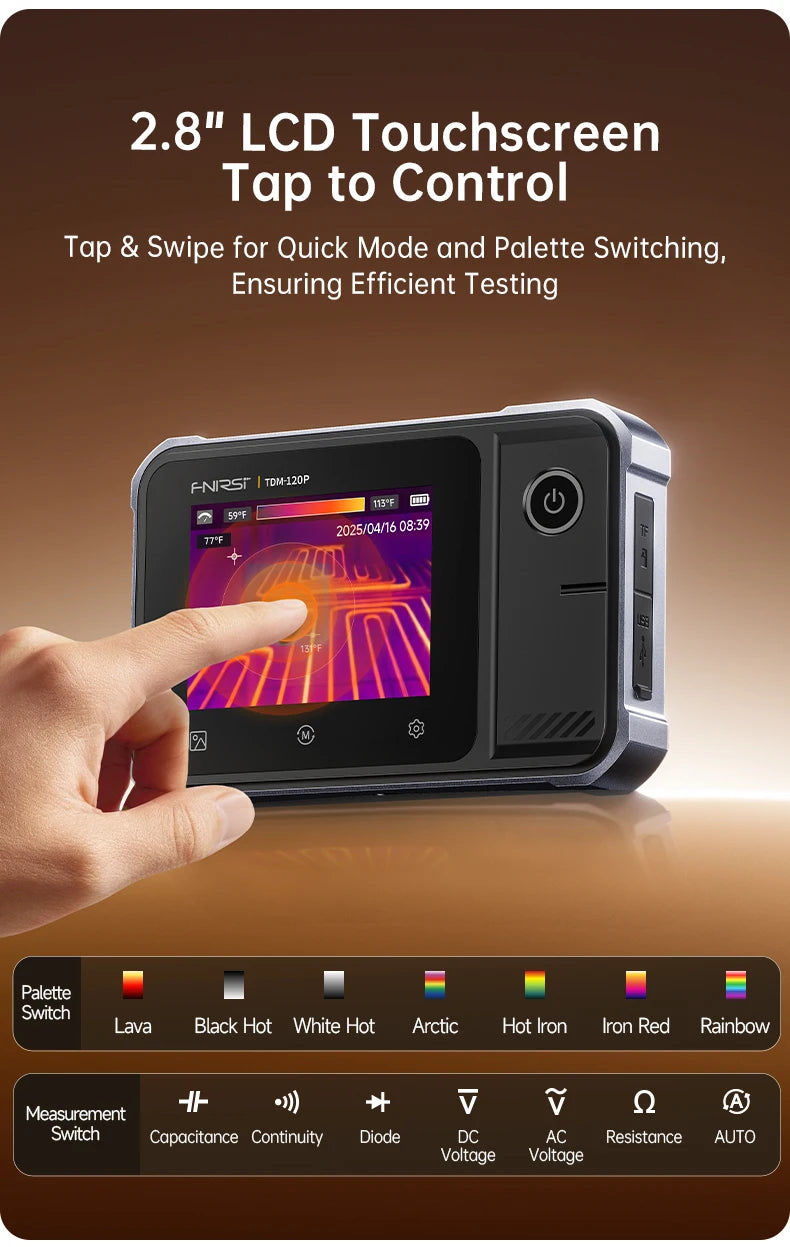 Smart Thermal Tester 120x90 Touchscreen Portable Heat Detector