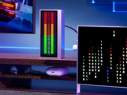 Digital VU Meter Audio Spectrum Visualizer Desktop Clock