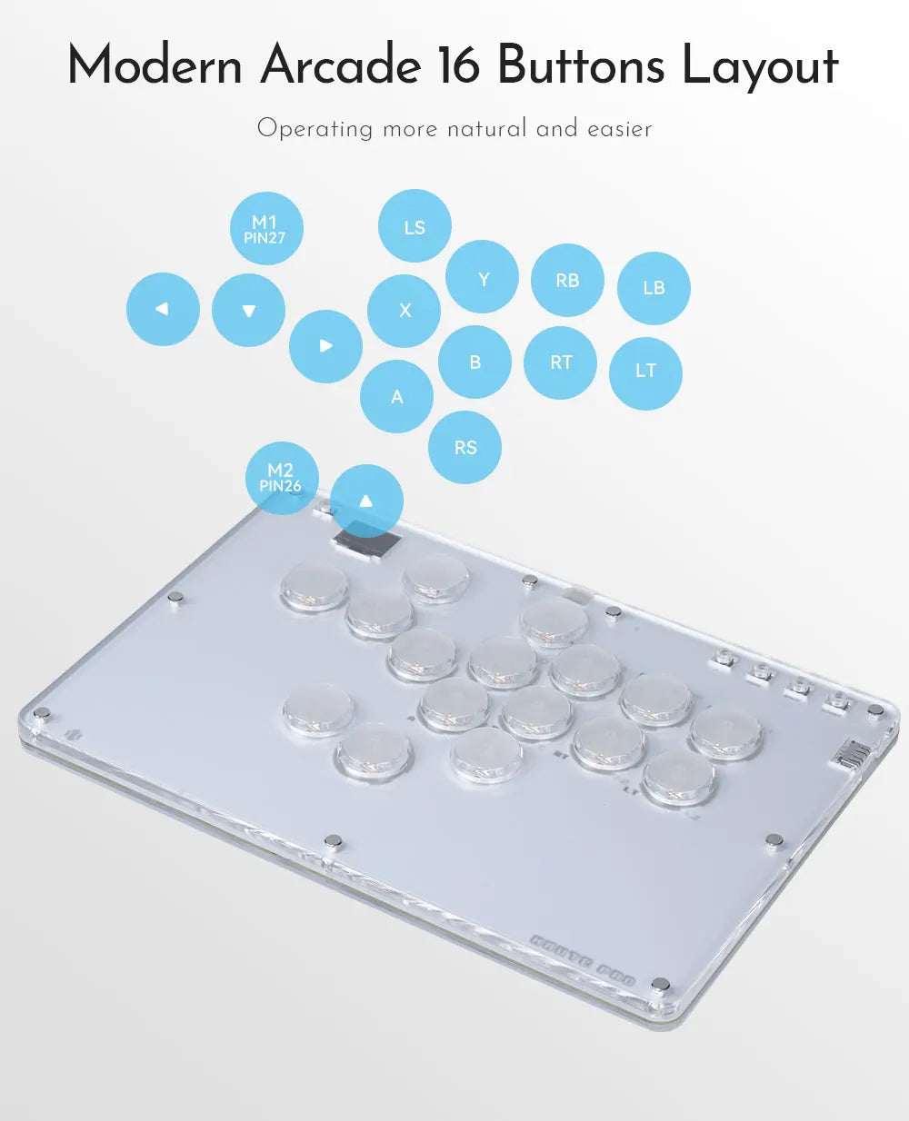 T16-C Mini Arcade Controller for Fighting Games