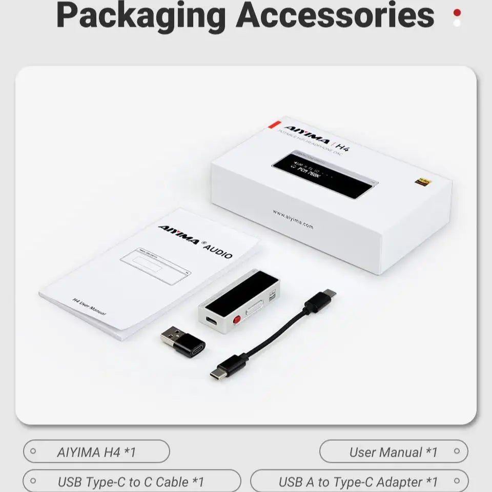 Portable HiFi USB DAC Headphone Amp OLED Balanced Output