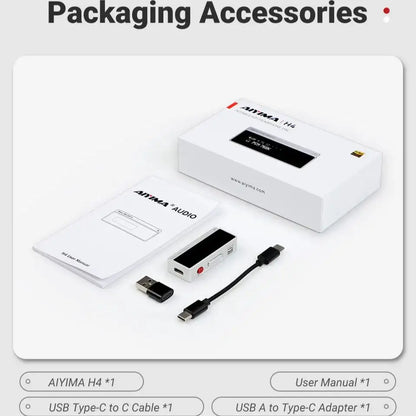 Portable HiFi USB DAC Headphone Amp OLED Balanced Output
