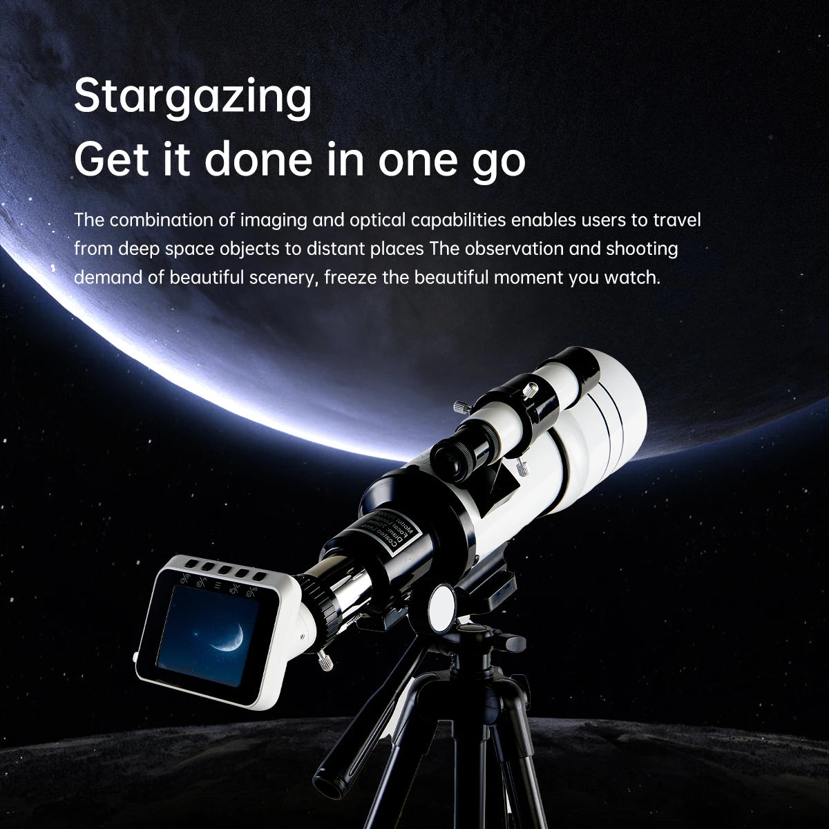 70mm Professional Astronomical Telescope with Electronic Eyepiece