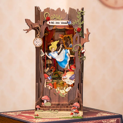 Robotime DIY Miniature Book Nook Kit with LED Lights