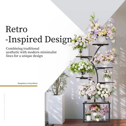 Tree Shaped Plant Stand with Multiple Display Shelves