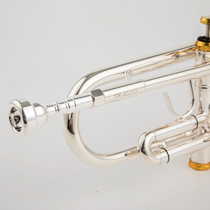 Silver Bb Brass Trumpet 8335 with Protective Leather Case