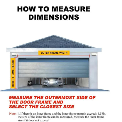 Garage Door Thermal Insulation Curtain Magnetic Grey 9x7FT