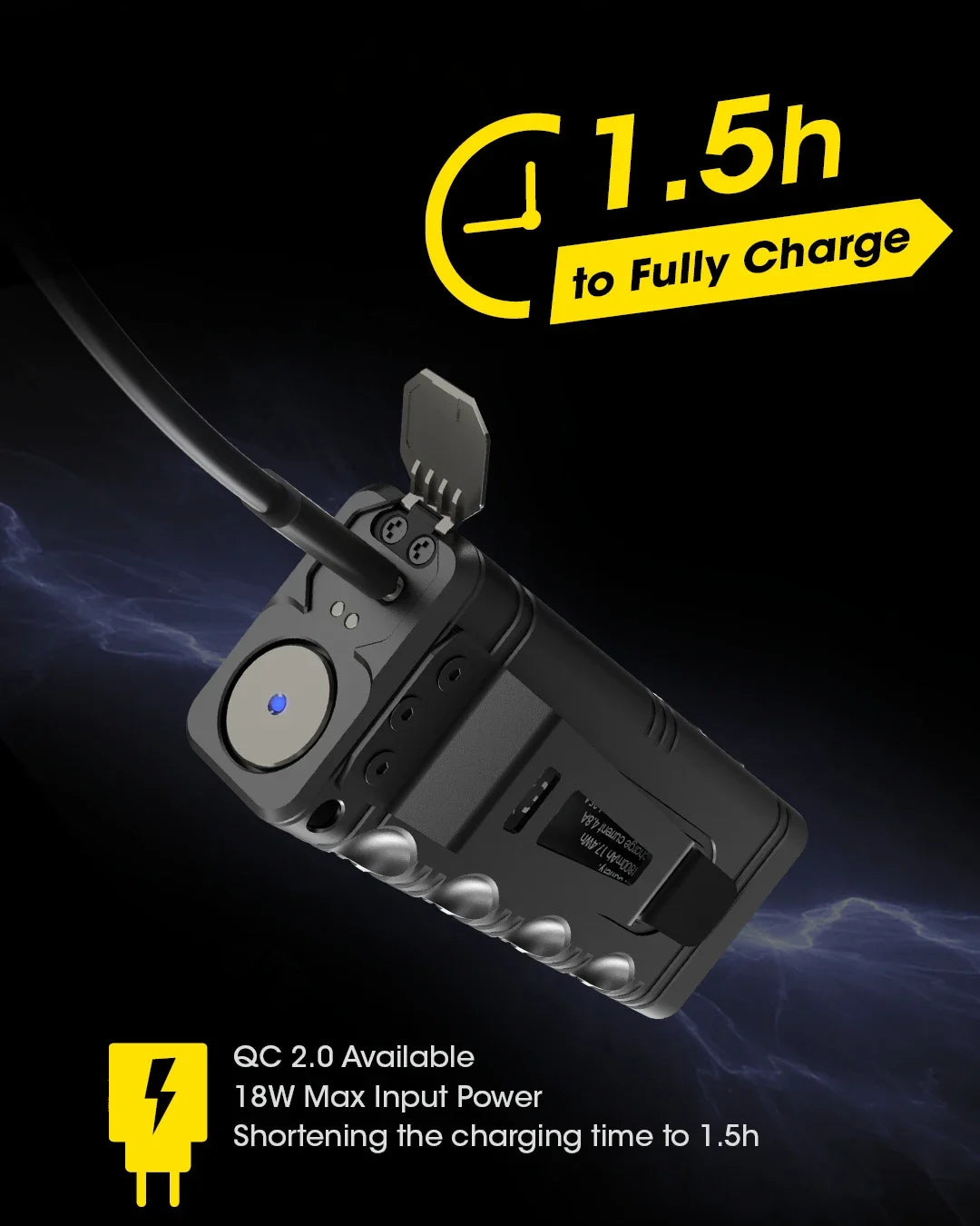 Ultra Bright Rechargeable Tactical Torch With Six LEDs