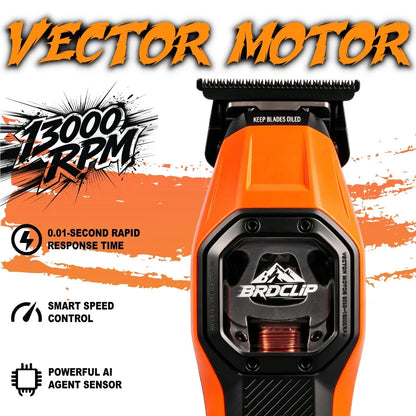 Rechargeable Hair Trimmer 13000RPM Professional Beard Clipper