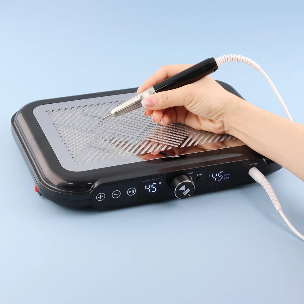 Electric Nail Dust Collector 170W Strong Suction Black