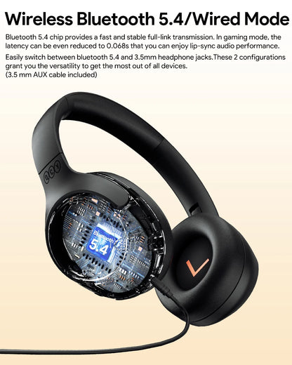 Wireless Over-Ear Headphones with ANC and 60H Battery