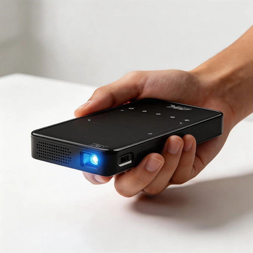 Portable 4K Mini Smart Projector Android WiFi Bluetooth