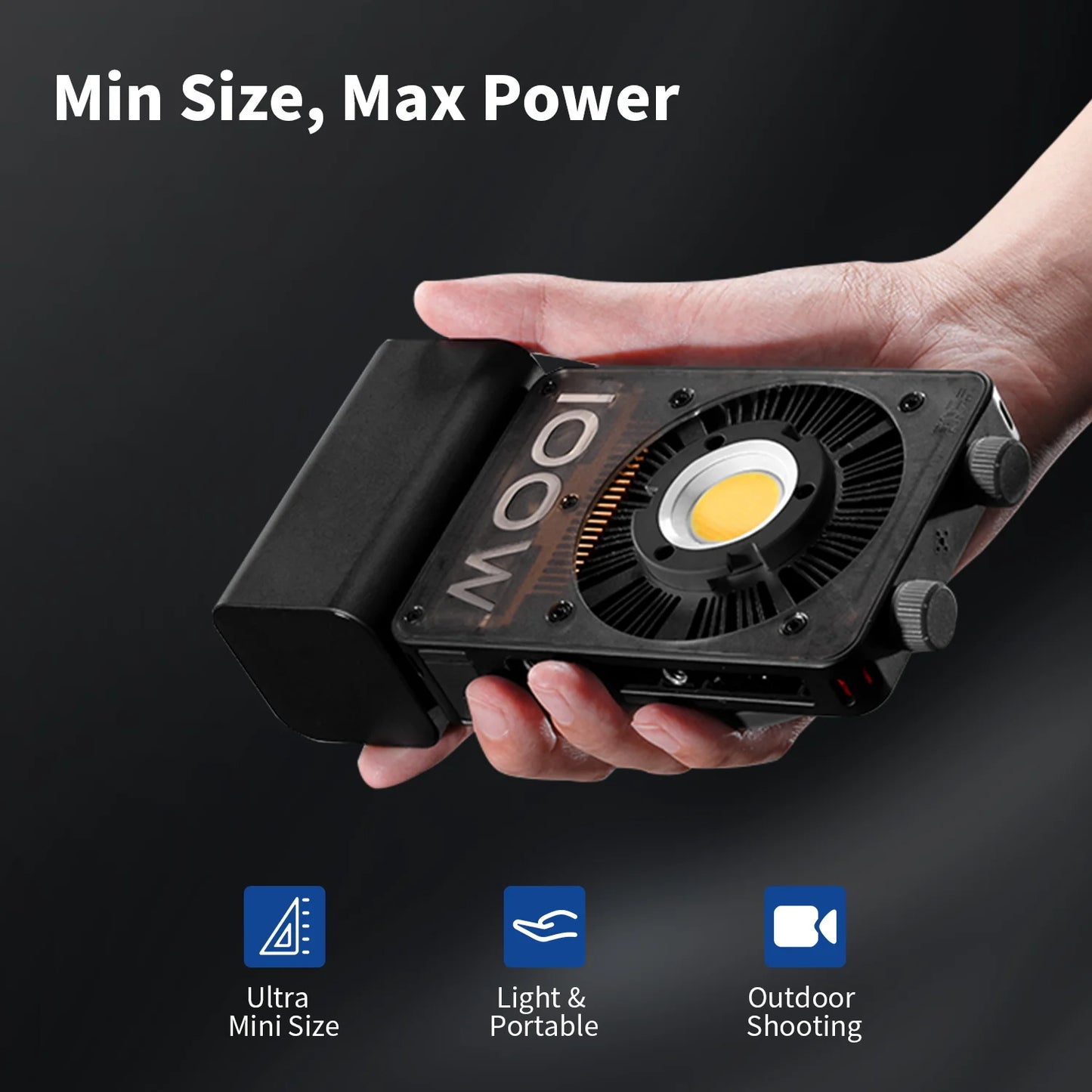 100W Pocket LED Studio Light Adjustable 2700K-6500K