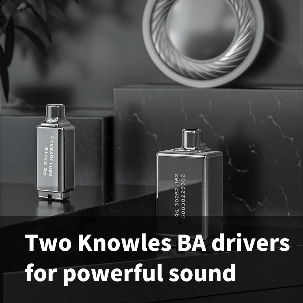 Titanium HiFi In-Ear Monitors with Hybrid Drivers