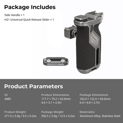 Quick Release Rotating Side Handle Kit 360° Adjustable