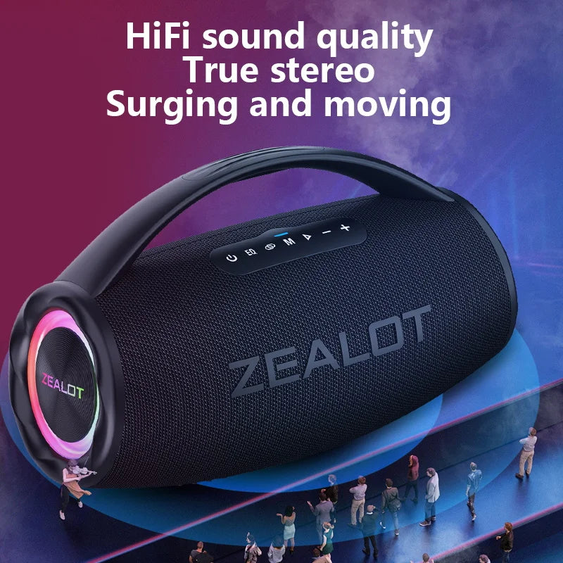 80W Outdoor Portable Bluetooth Speaker with HiFi Sound