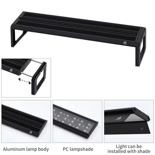 Bluetooth Aquarium Grow Light RGB UV Dimmable LED