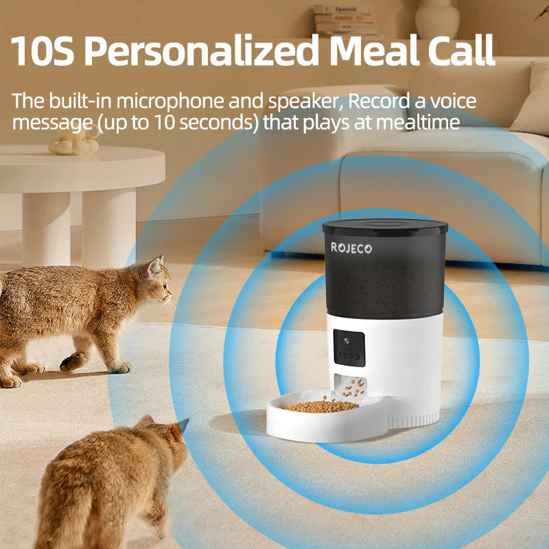 Smart Automatic Pet Feeder with HD Camera & Voice Control