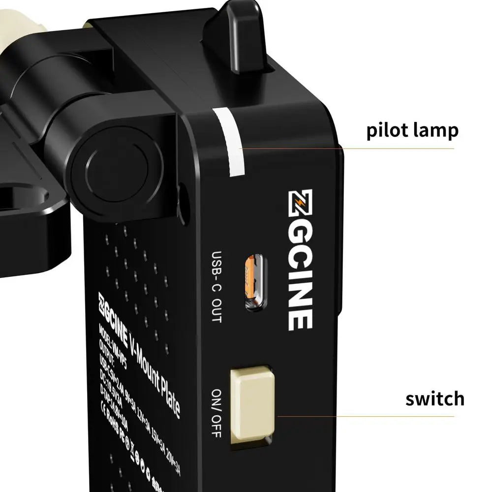 V-Mount Battery Plate Hot Swap USB-C PD D-Tap FX6