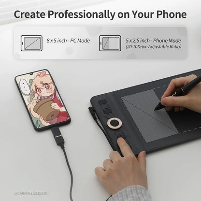 Bluetooth Graphics Tablet 16K Pressure Levels Android Compatible