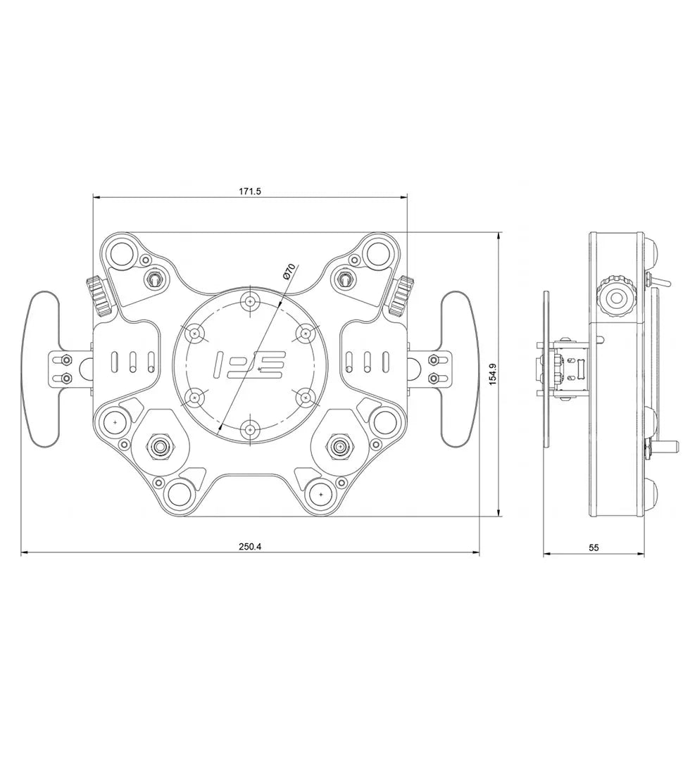Premium Carbon Fiber Hub Adapter for Logitech Driving Simulators