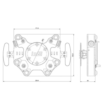 Premium Carbon Fiber Hub Adapter for Logitech Driving Simulators