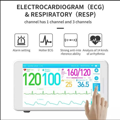 Touch Screen Patient Monitor 6-Parameter with Neonatal Cuff