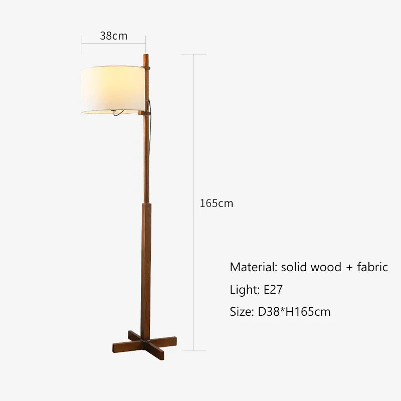 H165cm LED Floor Lamp with 3-Color Dimming