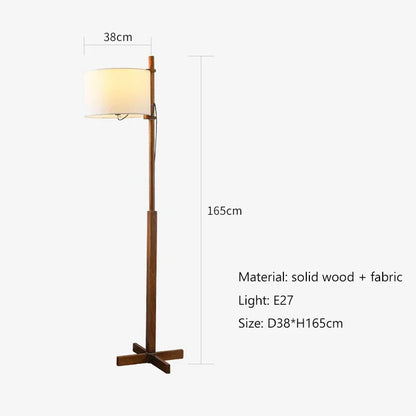 H165cm LED Floor Lamp with 3-Color Dimming