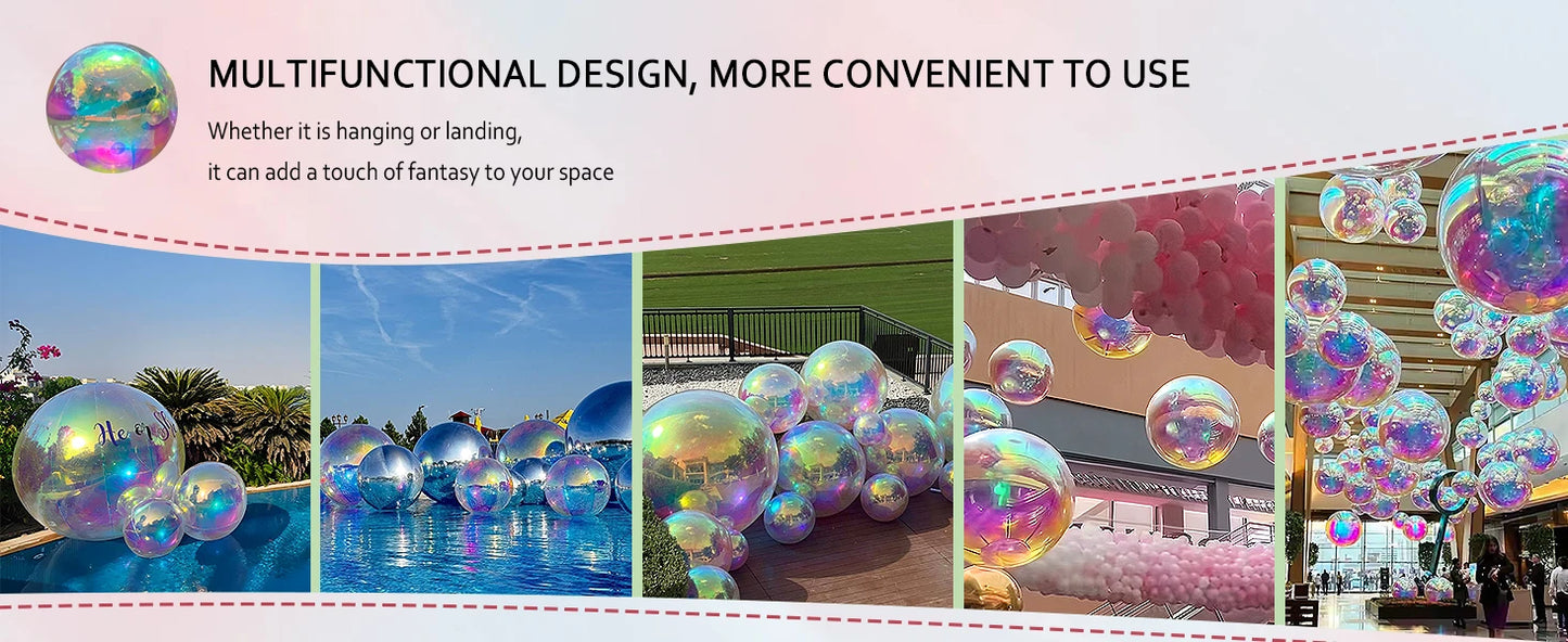 Inflatable Silver Mirror Ball Wedding & Event Decor