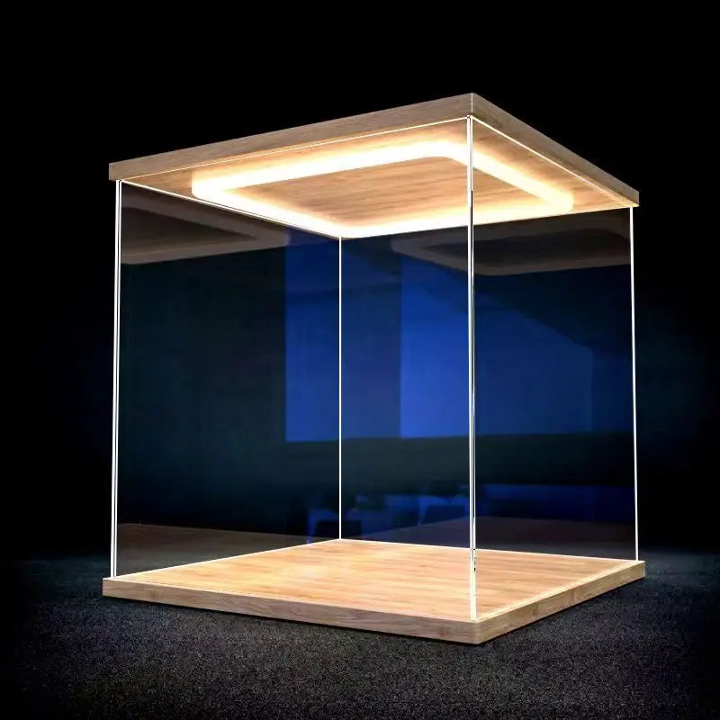 Acrylic Display Case 35x25cm with LED Ring Light
