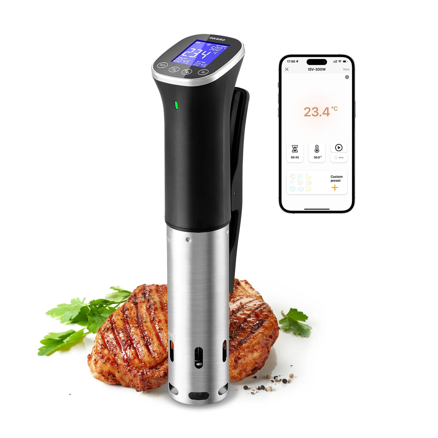 WiFi Sous Vide Cooker IPX7 Waterproof with App Control