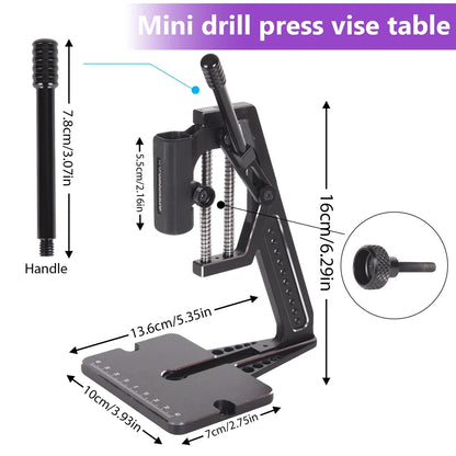Portable Electric Hand Drill with Benchtop Stand for Home Projects