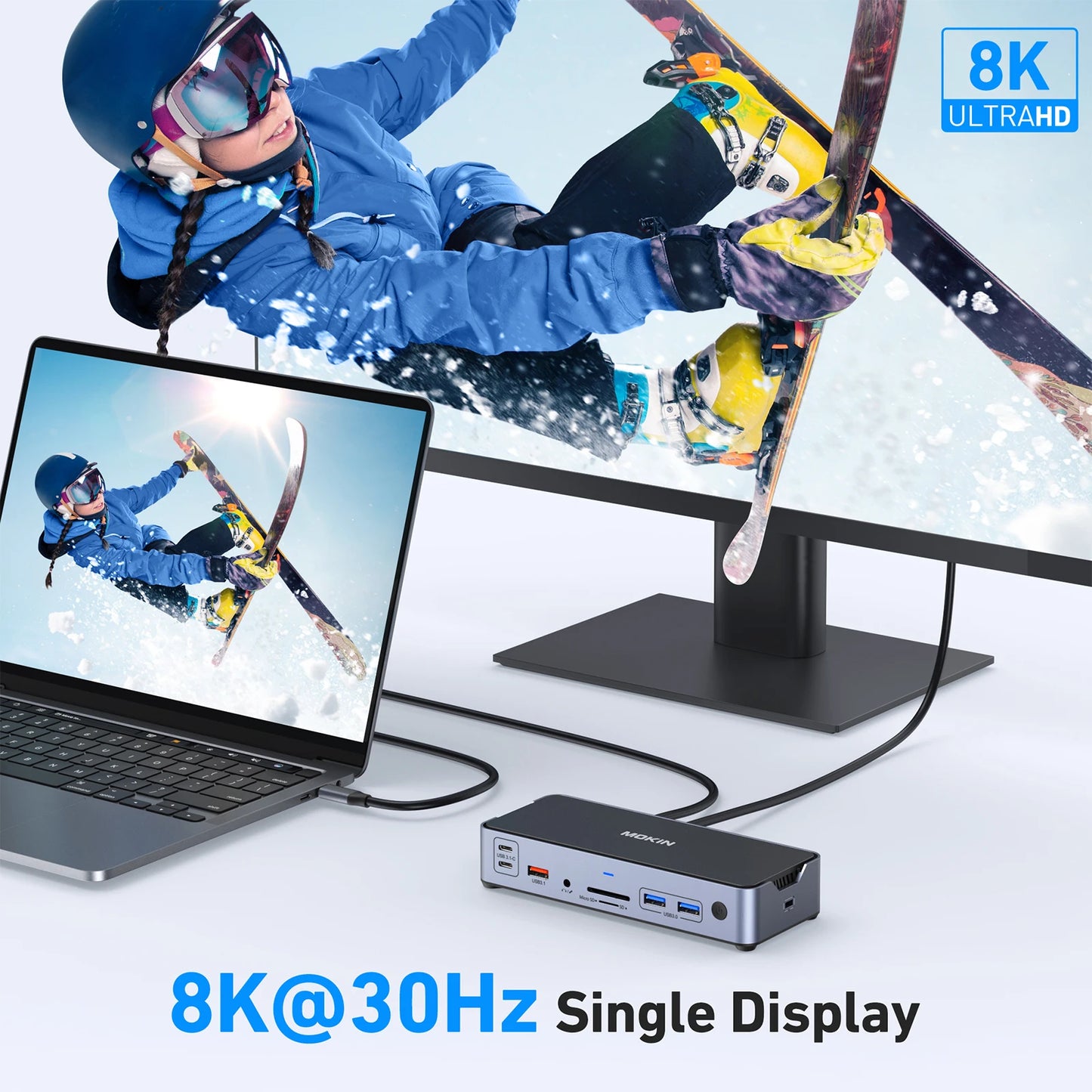15 in 1 USB-C Docking Station with 8K HDMI and PD