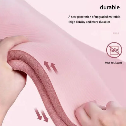Thickened 185x90cm Black Yoga Mat Non-Slip High Density