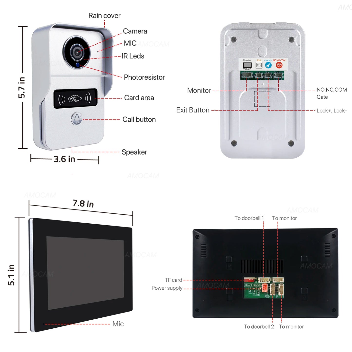 WiFi Video Doorbell Intercom Kit with 1080p Night Vision Camera