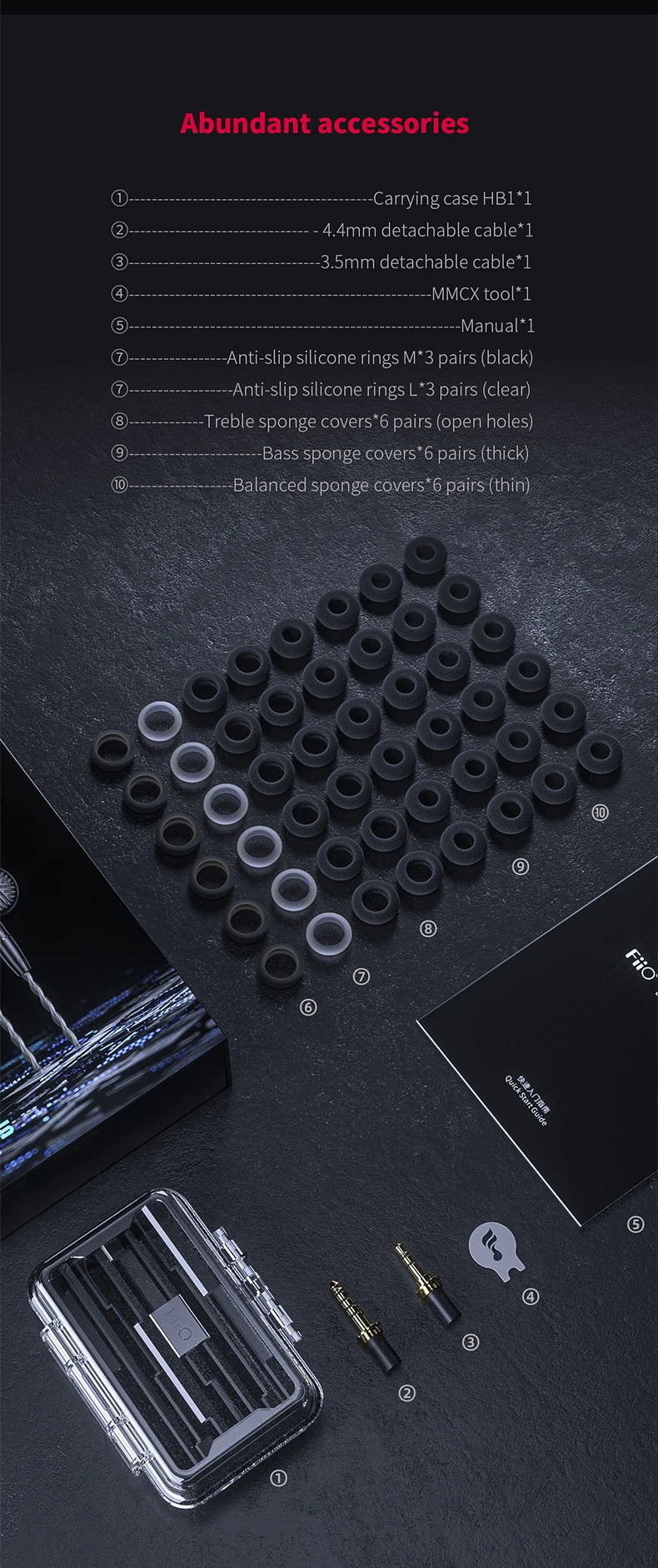 Hi Res Earbuds with Carbon Dynamic Driver 1DD
