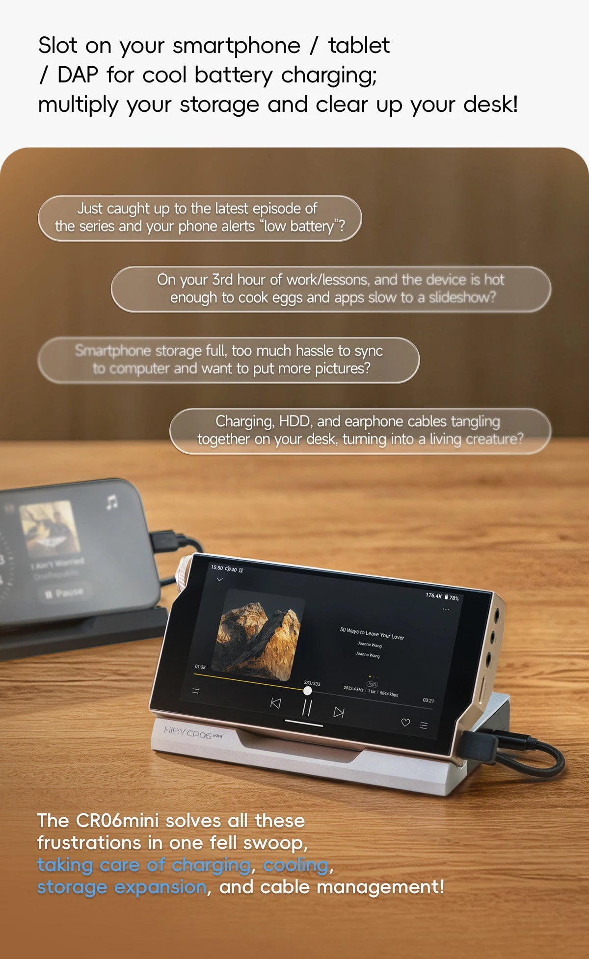 60W USB-C PD Fast Charger with USB 3.0 Hub
