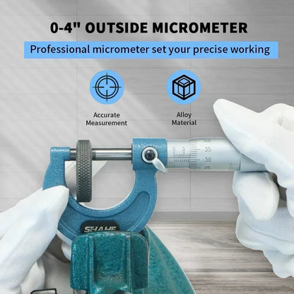 Precision Outside Micrometer Set 0 100 mm 0.01 mm