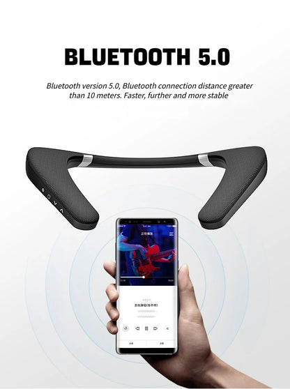 IPX7 Waterproof Wearable Bluetooth Neckband Speaker