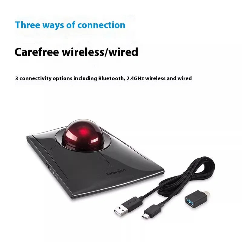 Wireless Ergonomic Trackball Mouse with Customisable Controls