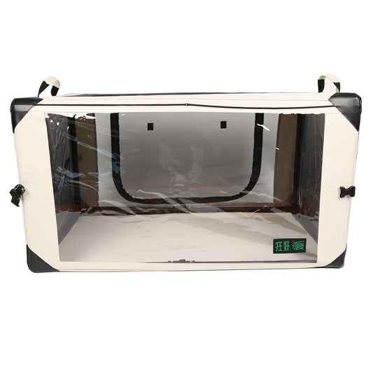 Large Pearl Gray Foldable Cat Cage for Shows and Travel