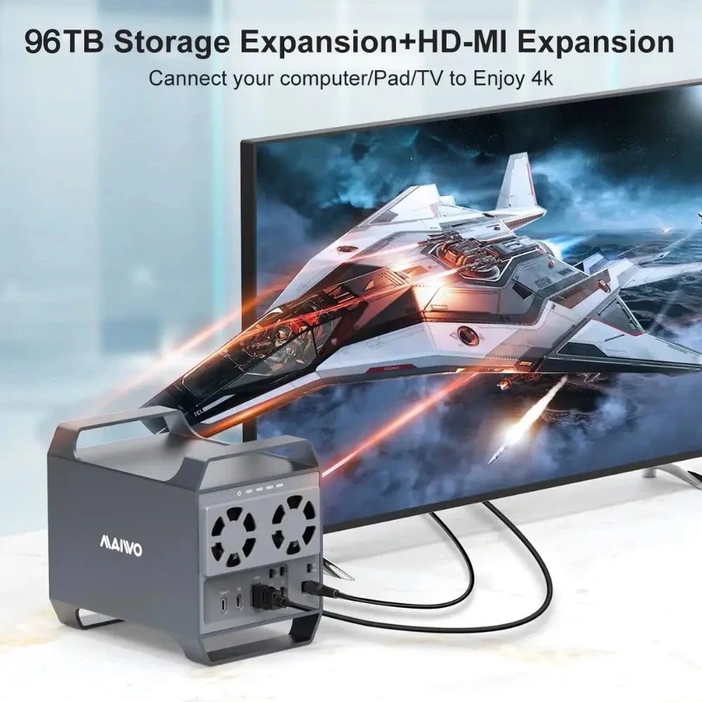 4 Bay USB-C Hard Drive Docking Station with HDMI