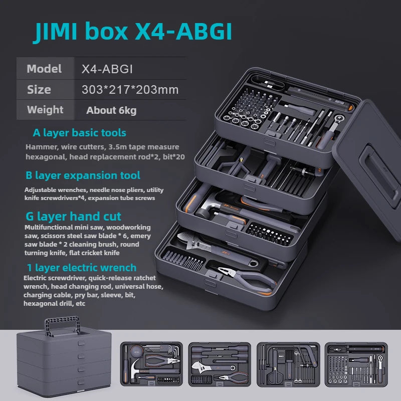 Complete Home Repair Tool Kit with Modular Storage Box