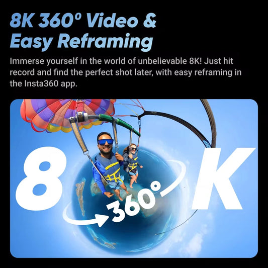 8K Waterproof 360 Action Camera 256GB Kit