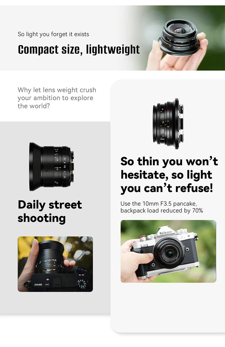 10mm Ultra Wide Angle APS-C E-Mount Lens