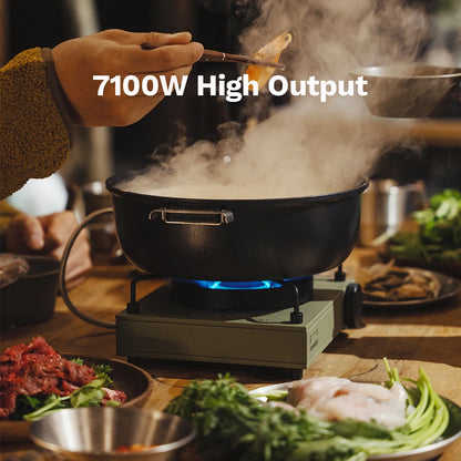 7100W Portable Butane Camping Stove with Piezo Ignition