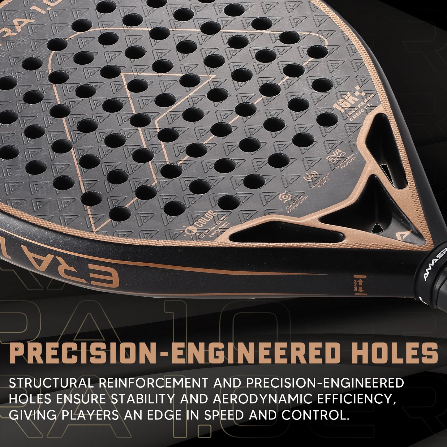 Lightweight 18K Carbon Padel Racquet for Power and Control
