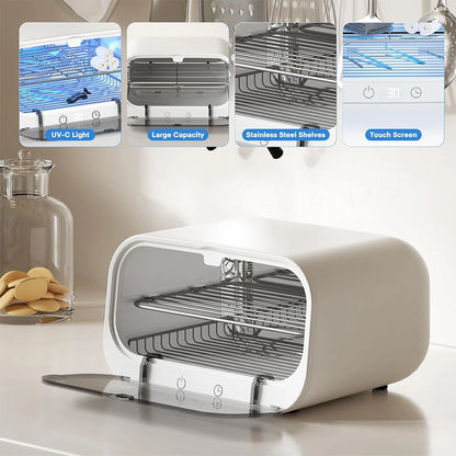 Double Shelf UV Ozone Disinfection Cabinet