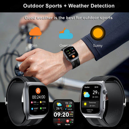 Black Smart Watch for ECG Blood Pressure and Lipids